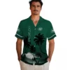 New York Jets Hawaiian Shirt - Beach Sunset Green Black Aloha Shirt