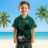 New York Jets Hawaiian Shirt - Beach Sunset Green Black Aloha Shirt