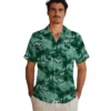 New York Jets Hawaiian Shirt - Coastal Palms Green Aloha Shirt