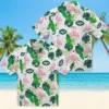 New York Jets Hawaiian Shirt - Flamingo Foliage Green Aloha Shirt