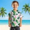 New York Jets Hawaiian Shirt - Flamingo Foliage Green Aloha Shirt