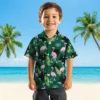 New York Jets Hawaiian Shirt - Flamingo Leaf Motif Green Aloha Shirt