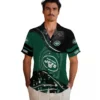 New York Jets Hawaiian Shirt - Football Wave Green Black Aloha Shirt