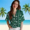 New York Jets Hawaiian Shirt - Framed Floral Green Aloha Shirt