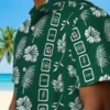 New York Jets Hawaiian Shirt - Framed Floral Green Aloha Shirt