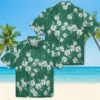 New York Jets Hawaiian Shirt - Hibiscus Clusters Green Aloha Shirt