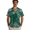 New York Jets Hawaiian Shirt - Hibiscus Print Green Aloha Shirt