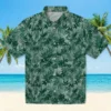 New York Jets Hawaiian Shirt - Leafy Pattern Green Aloha Shirt