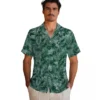 New York Jets Hawaiian Shirt - Leafy Pattern Green Aloha Shirt