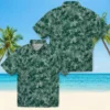 New York Jets Hawaiian Shirt - Leafy Pattern Green Aloha Shirt