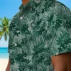 New York Jets Hawaiian Shirt - Leafy Pattern Green Aloha Shirt