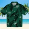 New York Jets Hawaiian Shirt - Palm Leaf Green Aloha Shirt
