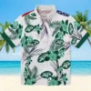 New York Jets Hawaiian Shirt - Patriotic Hibiscus Design Green White Aloha Shirt