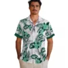 New York Jets Hawaiian Shirt - Patriotic Hibiscus Design Green White Aloha Shirt