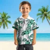 New York Jets Hawaiian Shirt - Patriotic Hibiscus Design Green White Aloha Shirt