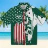 New York Jets Hawaiian Shirt - Stitched Flag Green Aloha Shirt