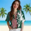 New York Jets Hawaiian Shirt - Stitched Flag Green Aloha Shirt