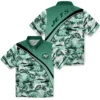 New York Jets Hawaiian Shirt - Sunset Palms Green White Aloha Shirt