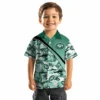 New York Jets Hawaiian Shirt - Sunset Palms Green White Aloha Shirt