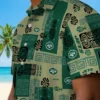 New York Jets Hawaiian Shirt - Tribal Symbols Green Aloha Shirt