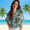 New York Jets Hawaiian Shirt - Tropical Foliage Green Aloha Shirt