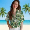 New York Jets Hawaiian Shirt - Tropical Yoda Green Aloha Shirt