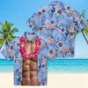 New York Mets Hawaiian Shirt - Chest Illusion Blue Aloha Shirt