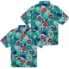 New York Mets Hawaiian Shirt - Custom Hibiscus Blossoms Blue Aloha Shirt