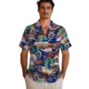 New York Mets Hawaiian Shirt - Tropical Palms Aloha Shirt