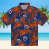 New York Mets Hawaiian Shirt - Leafy Palms Blue Aloha Shirt