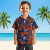 New York Mets Hawaiian Shirt - Leafy Palms Blue Aloha Shirt