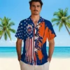 New York Mets Hawaiian Shirt - Stitched Flag Blue Aloha Shirt