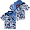 New York Mets Hawaiian Shirt - Sunset Palms Blue White Aloha Shirt