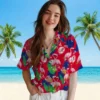 New York Yankees Hawaiian Shirt - Flamingo Foliage Navy Green Aloha Shirt