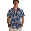New York Yankees Hawaiian Shirt - Floral Pineapple Navy Aloha Shirt