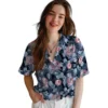 New York Yankees Hawaiian Shirt - Floral Pineapple Navy Aloha Shirt