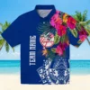 New York Yankees Hawaiian Shirt - Floral Polynesian Navy Aloha Shirt