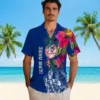 New York Yankees Hawaiian Shirt - Floral Polynesian Navy Aloha Shirt