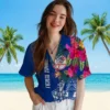 New York Yankees Hawaiian Shirt - Floral Polynesian Navy Aloha Shirt