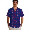 New York Yankees Hawaiian Shirt - Framed Floral Navy Aloha Shirt