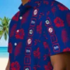 New York Yankees Hawaiian Shirt - Framed Floral Navy Aloha Shirt