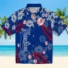 New York Yankees Hawaiian Shirt - Hibiscus Print Navy Aloha Shirt