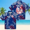 New York Yankees Hawaiian Shirt - Hibiscus Print Navy Aloha Shirt