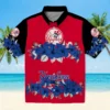 New York Yankees Hawaiian Shirt - Hibiscus Stripe Navy Black Aloha Shirt