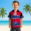 New York Yankees Hawaiian Shirt - Hibiscus Stripe Navy Black Aloha Shirt