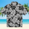 New York Yankees Hawaiian Shirt - Monstera Leaf Pattern Black Aloha Shirt