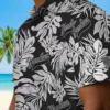 New York Yankees Hawaiian Shirt - Monstera Leaf Pattern Black Aloha Shirt