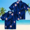 New York Yankees Hawaiian Shirt - Palm Leaf Navy Aloha Shirt