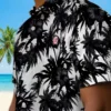 New York Yankees Hawaiian Shirt - Palm Motifs Black White Aloha Shirt