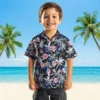 New York Yankees Hawaiian Shirt - Palm Pattern Navy Black Aloha Shirt